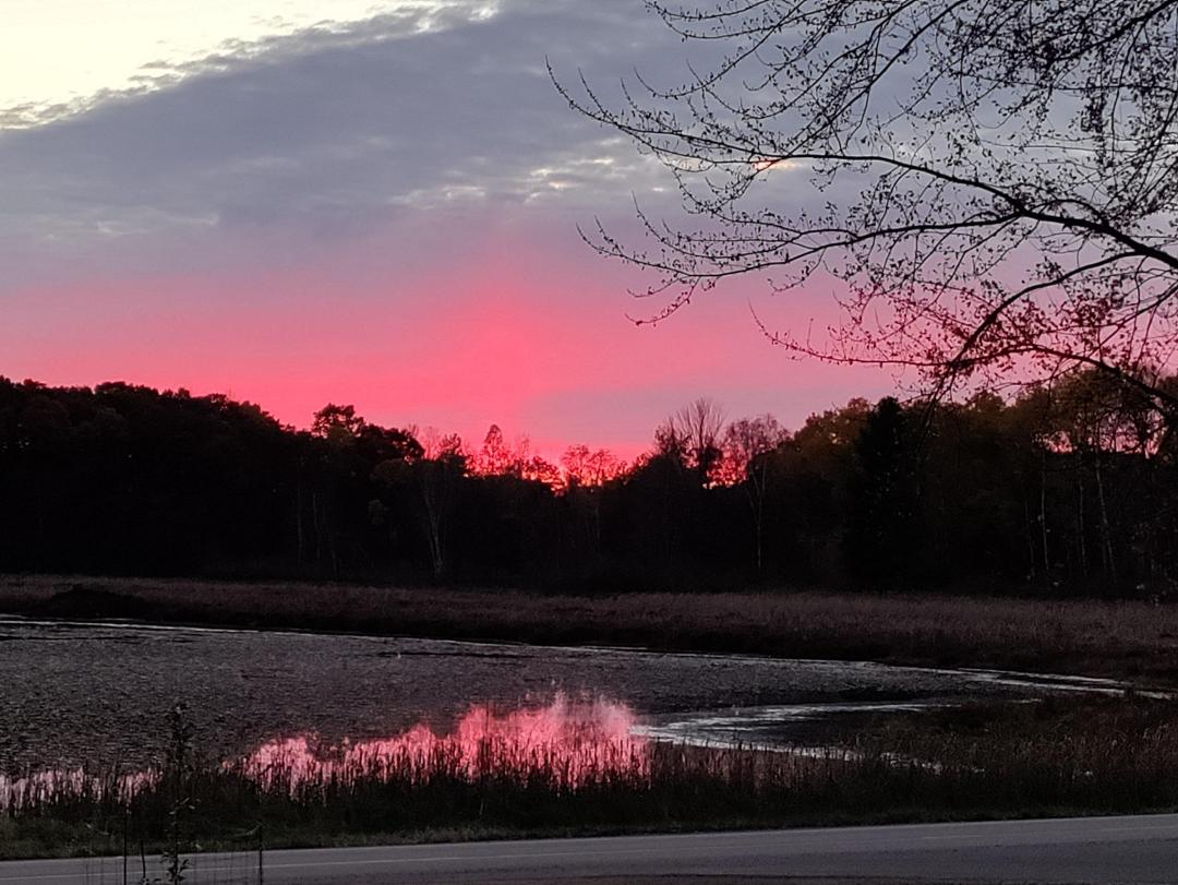Sunset on moon lake
